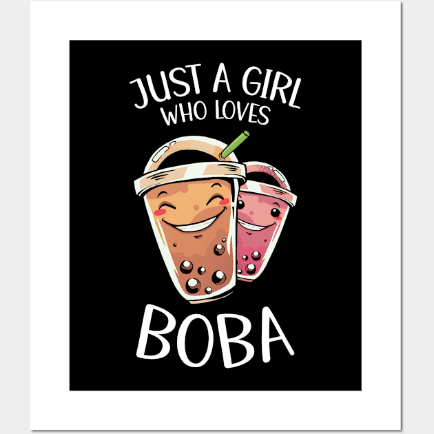 Just A Girl Who Loves Boba Wall Art by OnepixArt